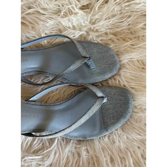 Good American Denim Thong Mule Sandal Size 9 - Picture 9 of 12